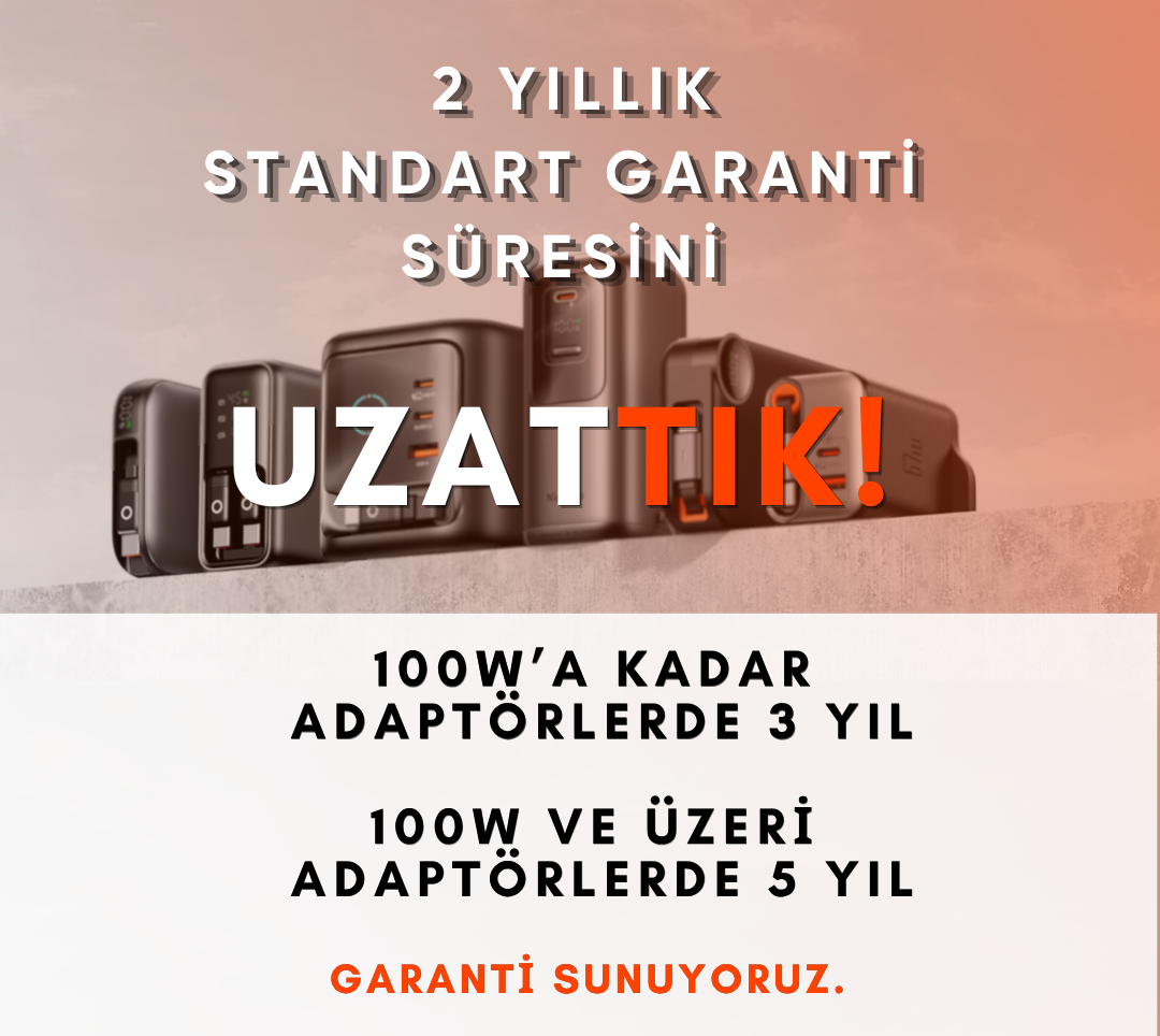 Mcdodo şarj adaptörlerinde garantiyi 5 yıla kadar uzattık!