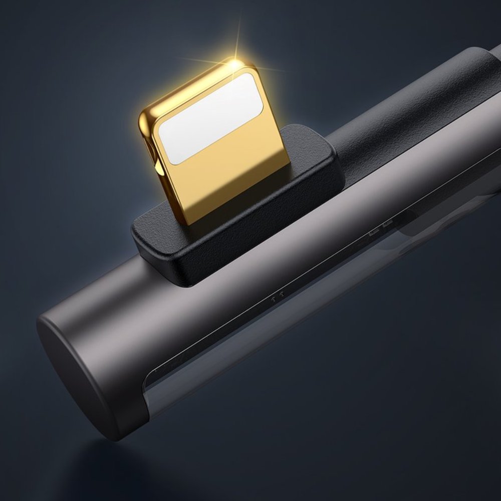 Mcdodo CA-3390 Type-C to Lightning PD 90° Açılı iPhone Hızlı Şarj & Data Kablosu 1.2m - Siyah