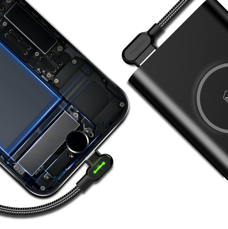 Mcdodo CA-4673 iPhone İçin L Tipi Data Ve Şarj Kablosu 1.8m - Siyah