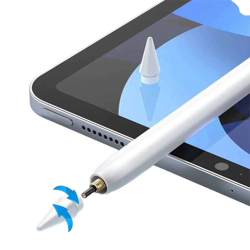Mcdodo PN-3080 iPad, Windows ve Android için Manyetik Şarj Özellikli Tablet Kalemi - Beyaz