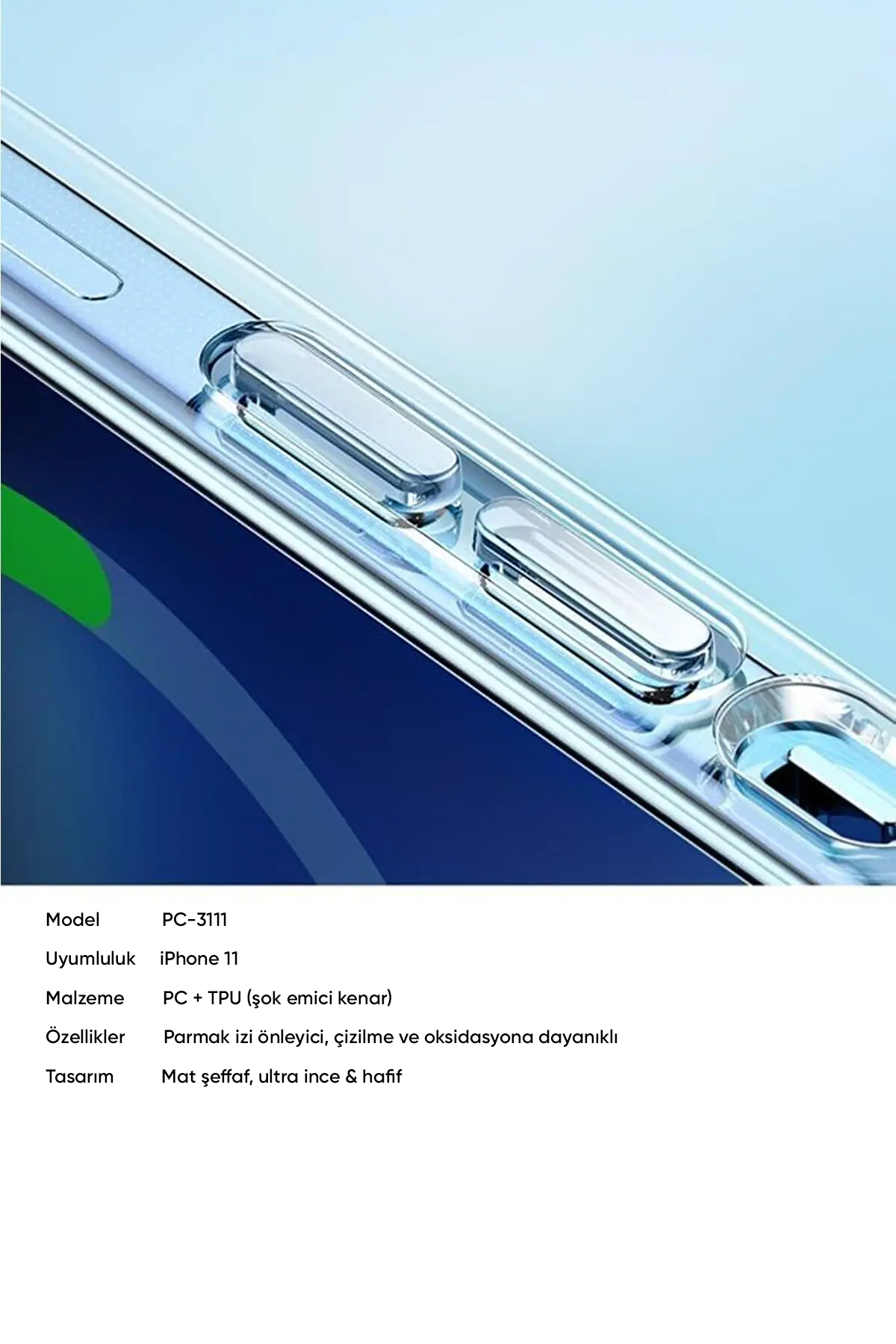 PC-3111 iPHONE 11 UYUMLU MAGSAFE'Lİ ŞEFFAF KAPAK Afişi