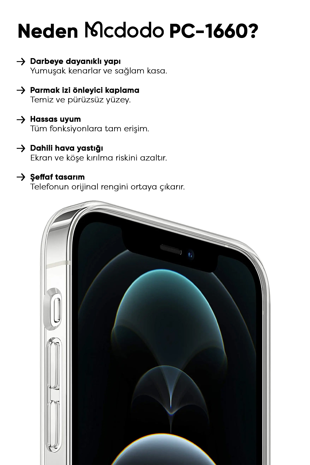 PC-1660 iPHONE 13 PRO UYUMLU MAGSAFE'Lİ ŞEFFAF KAPAK Afişi