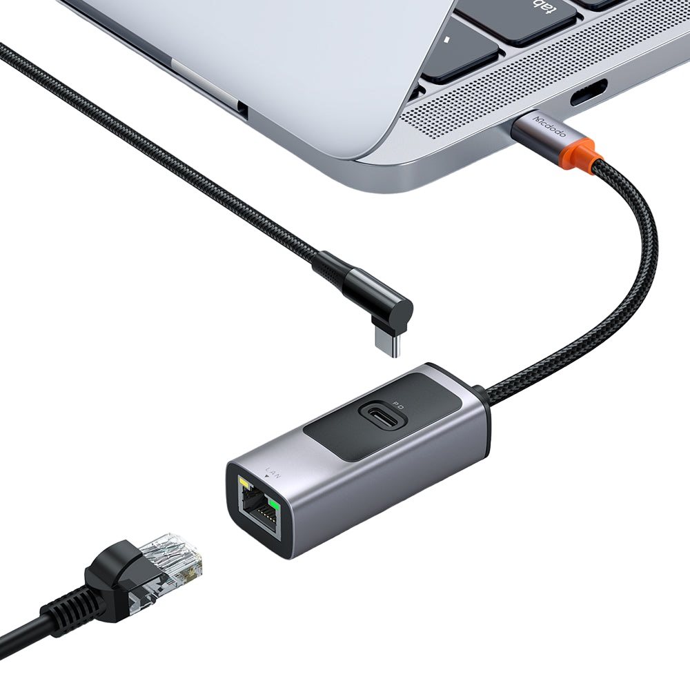 Mcdodo HU-0680 2 in 1 100W PD + LAN Port USB Type-C Çoklayıcı Adaptör