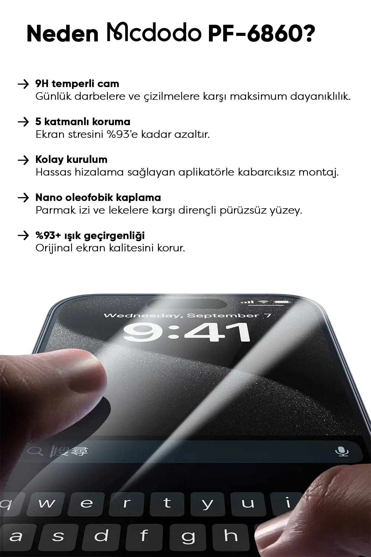 PF-6860 IPHONE 16 EKRAN KORUYUCU Afişi