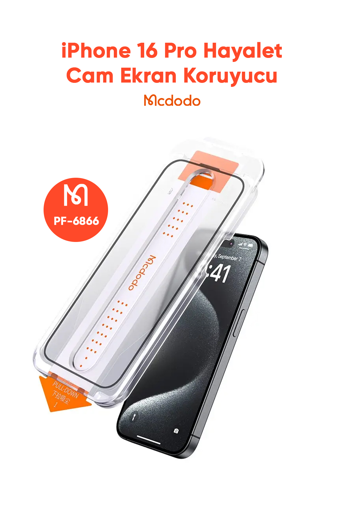 PF-6866 IPHONE 16 PRO HAYALET CAM EKRAN KORUYUCU Afişi