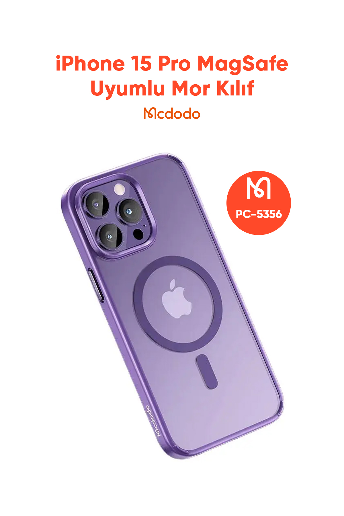 PC-5356 IPHONE 15 PRO UYUMLU MAGSAFE'Lİ MOR KAPAK Afişi
