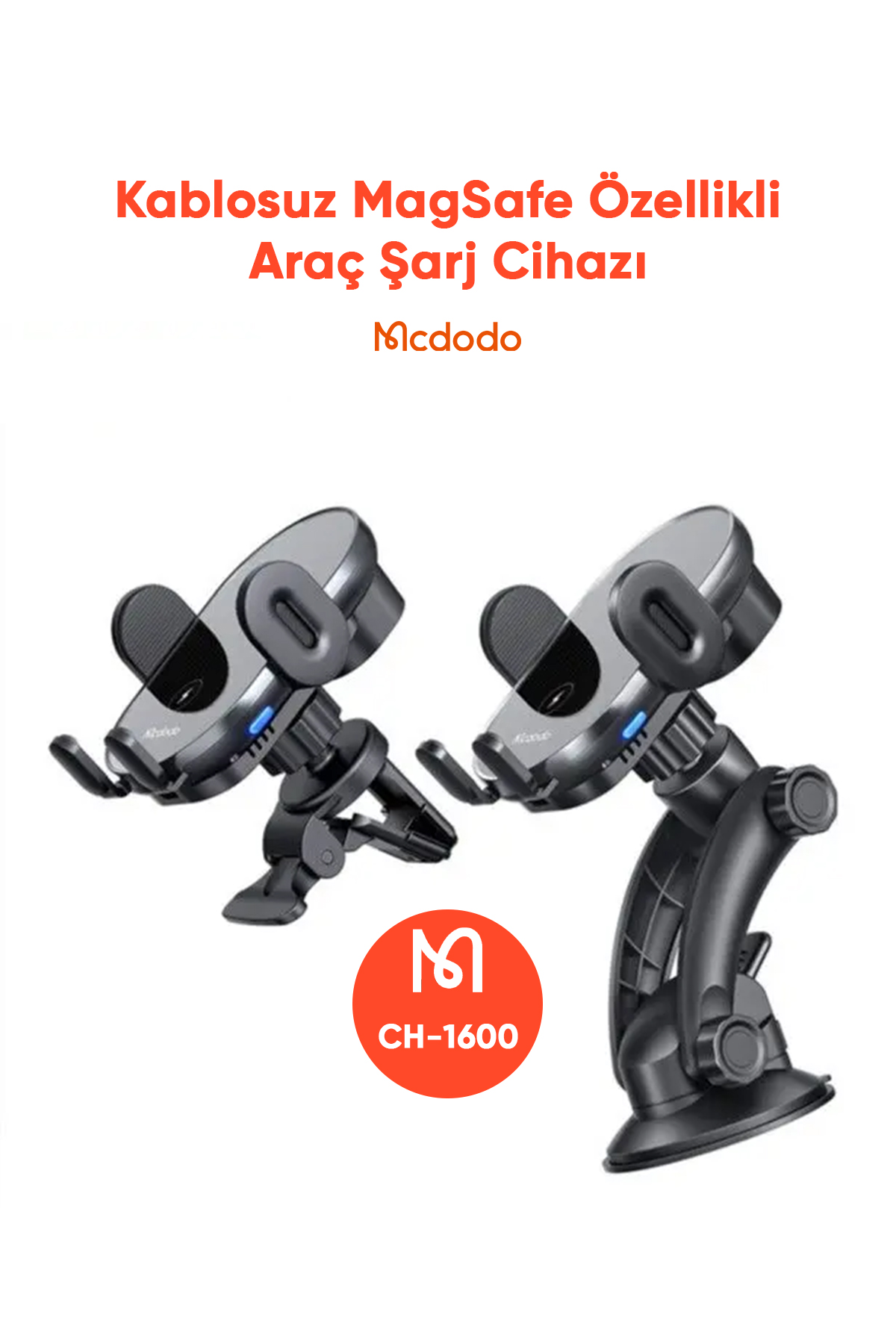 CH-1600 15W KABLOSUZ MAGSAFE ÖZELLİKLİ ARAÇ ŞARJ CİHAZI Afişi