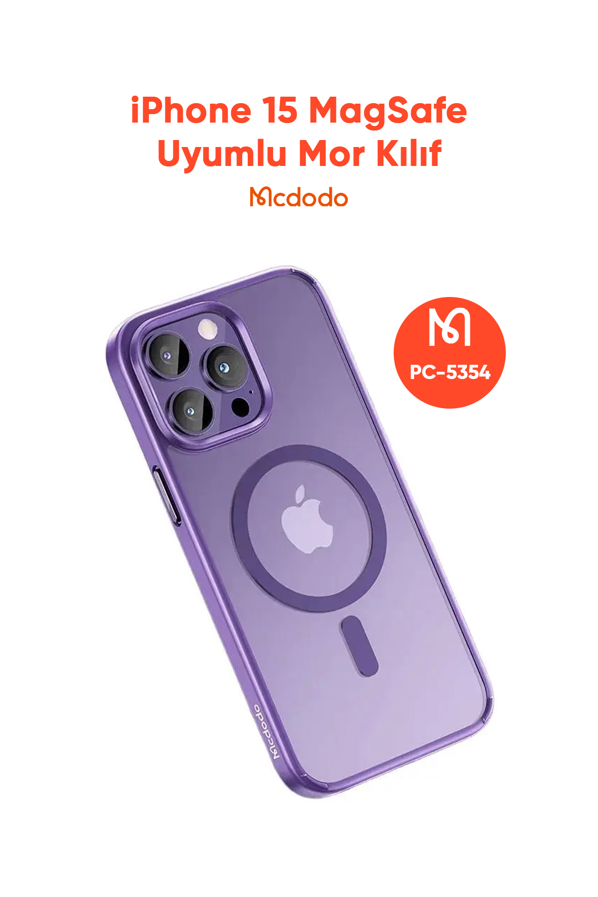PC-5354 IPHONE 15 UYUMLU MAGSAFE'Lİ MOR KAPAK Afişi