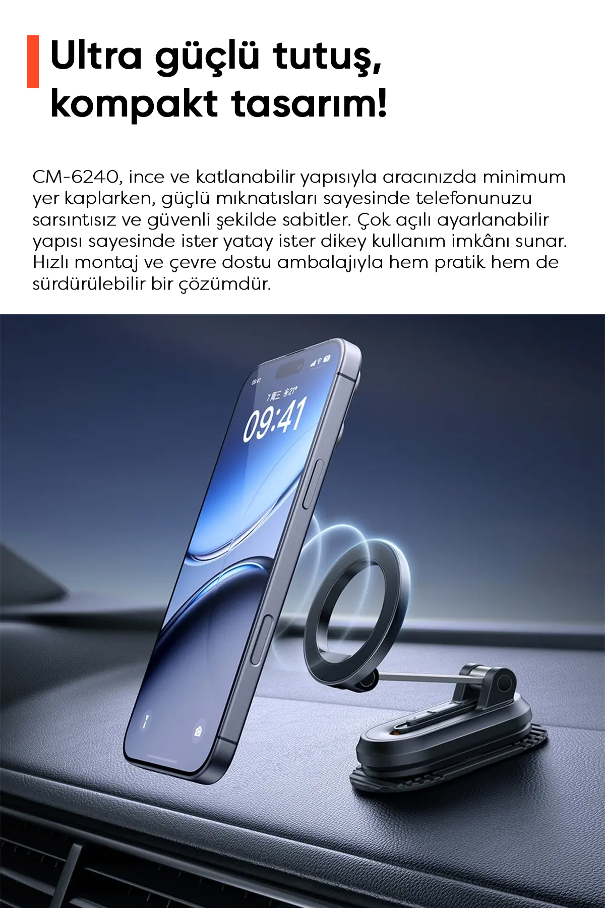 CM-6240 Manyetik Telefon Tutucu Afişi