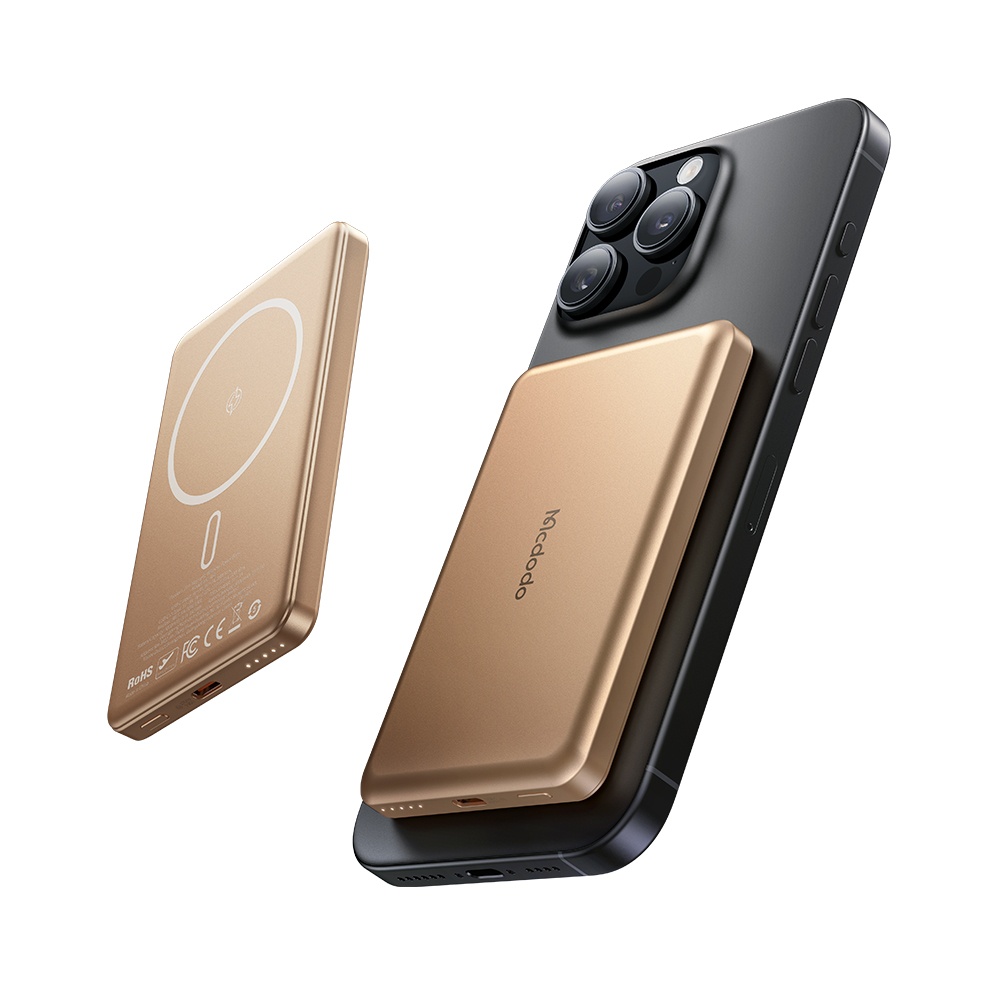マコ MC-4642 5000mAh 20W Metal Ultra İnce Manyetik Kablosuz Powerbank