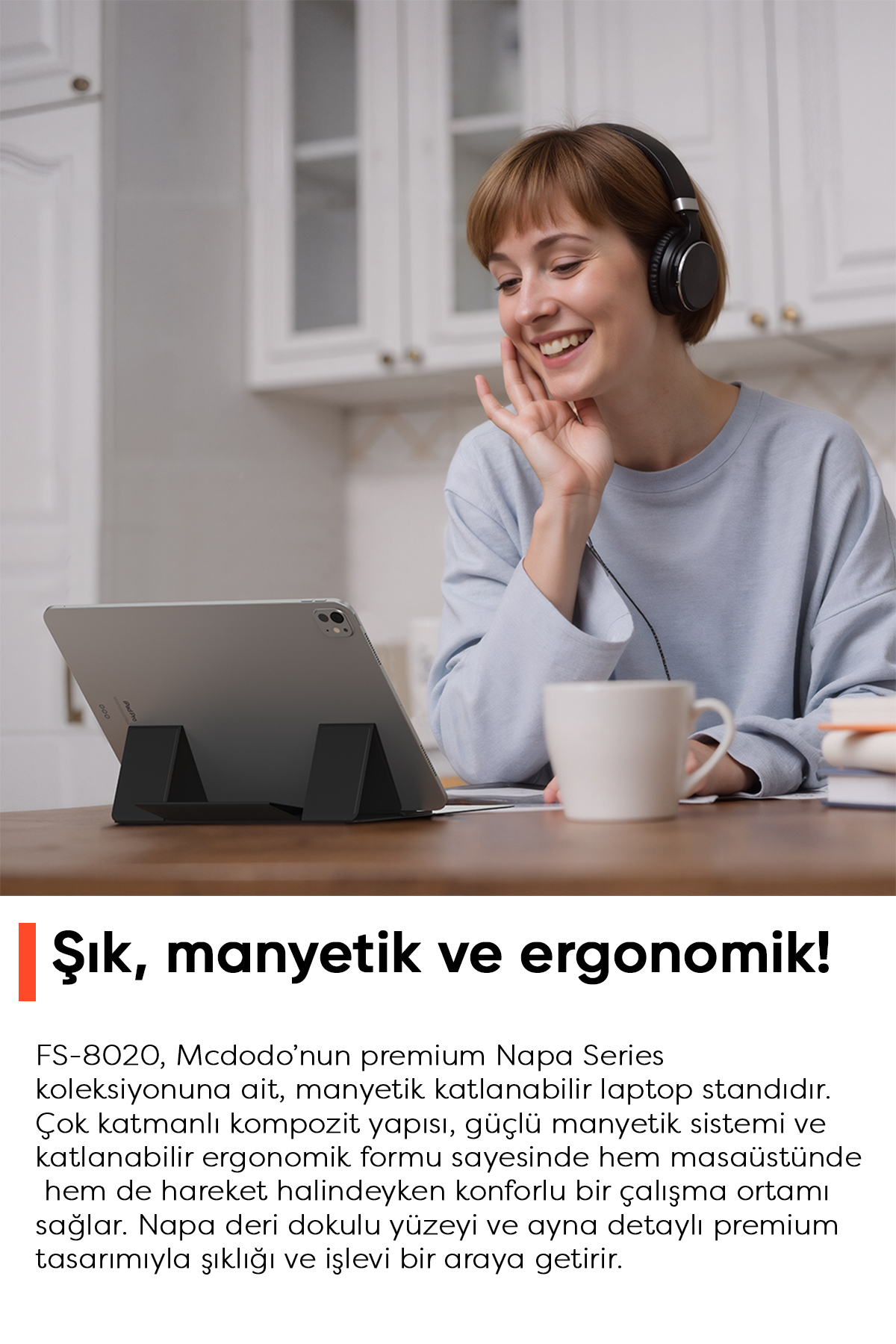 Mcdodo FS-8020 Manyetik Katlanabilir Laptop Standı Afişi