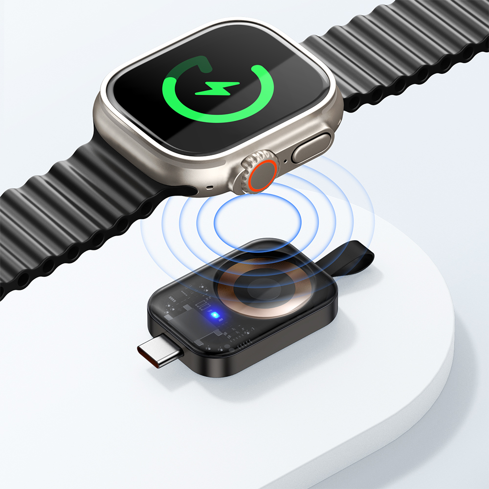 Mcdodo CH-2062 Apple Watch İçin Type-C Girişli Manyetik Kablosuz Şarj Aleti - Siyah