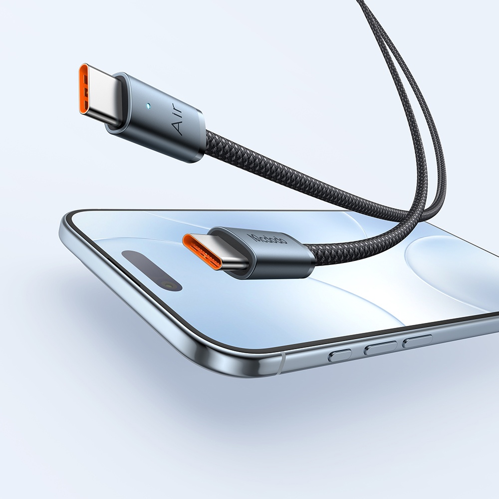 MCDODO CA-7080 Cab Luma Serisi Type-c Type-c 240W Ultra İnce Hızlı Şarj Kablosu Siyah 1.2m - Görsel 1