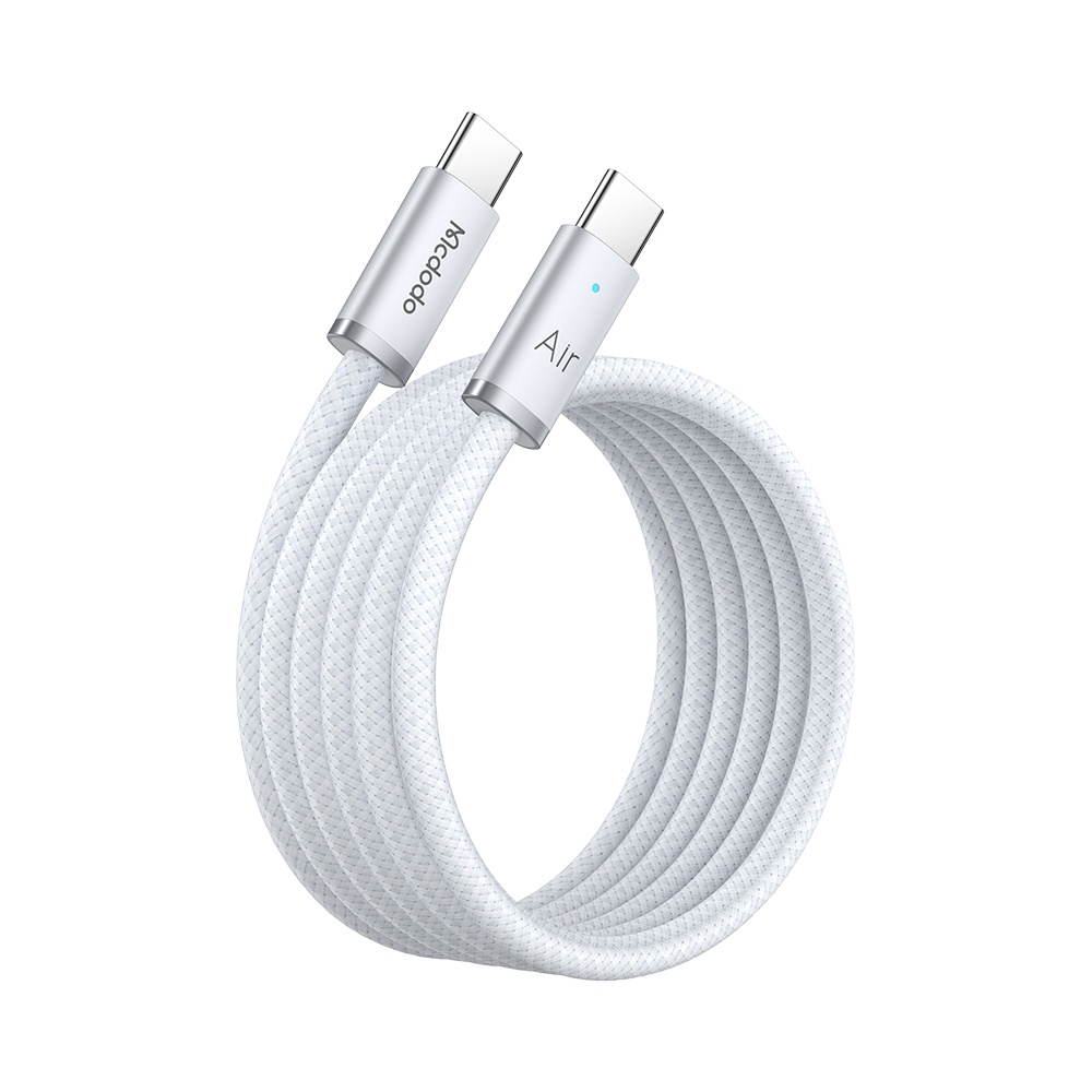 MCDODO CA-7082 Cab Luma Serisi Type-c Type-c 240W Ultra İnce Hızlı Şarj Kablosu Beyaz 1.2m - Görsel 1