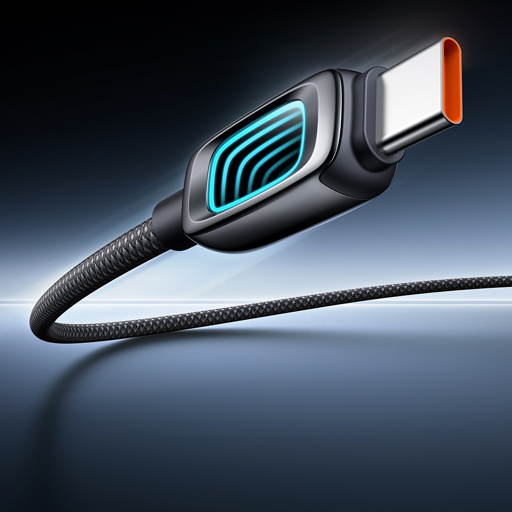 MCDODO CA-0410 Cab Vision Type-c Type-c 100W Sci-Fi Işıklı Hızlı Şarj Kablosu Siyah 1.2m - Görsel 2