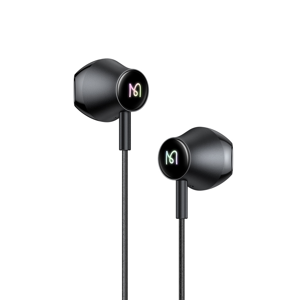 MCDODO HP-4700 Type-C RGB Işıklı Kablolu Kulak İçi Kulaklık Siyah - Görsel 2